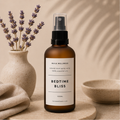 Nula Wellness Bedtime Bliss natural room spray with lavender in the background